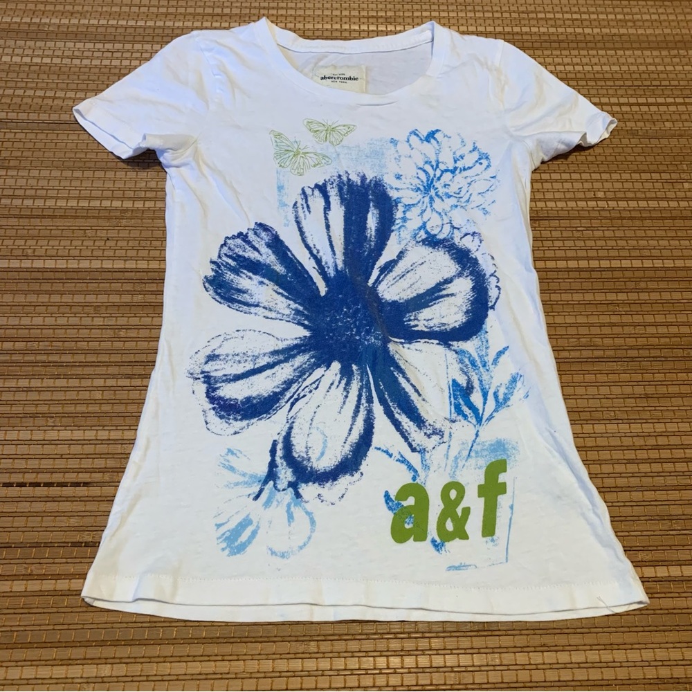Abercrombie & Fitch white t shirt size L